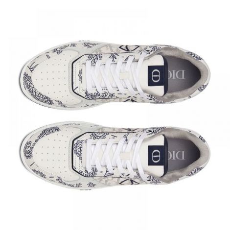 Dior Ayakkabı B27 Paisley Beyaz - Christian Dior Ayakkabi Christian Dior Erkek Ayakkabi Christian Dior Men Shoes Christian Dior Sneakers Christian Dior B27 Paisley Sneaker Beyaz