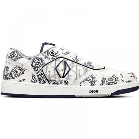 Dior Ayakkabı B27 Paisley Beyaz - Christian Dior Ayakkabi Christian Dior Erkek Ayakkabi Christian Dior Men Shoes Christian Dior Sneakers Christian Dior B27 Paisley Sneaker Beyaz