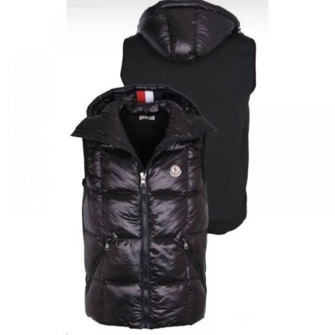 Moncler Yelek Kapüşonlu Siyah - Moncler Yelek Moncler Erkek Yelek 4753 Siyah