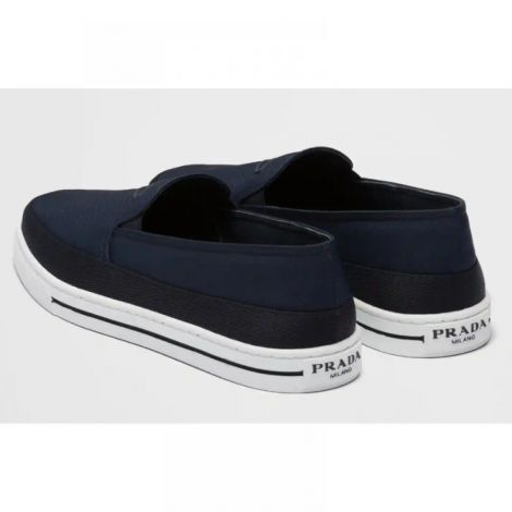 Prada Ayakkabı Slip-On Sneaker Lacivert - Prada Erkek Ayakkabi Prada Sneakers Prada Men Shoes Prada Shoes Prada Slip On Sneakers Lacivert