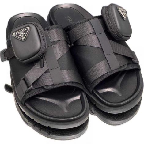 Prada Terlik Siyah - Prada Erkek Terlik Prada Terlik Prada Men Sandals Siyah