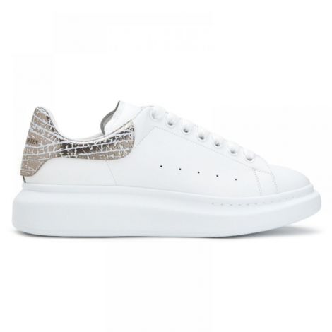 Alexander McQueen Ayakkabı Oversized Silver Crocodile Effect Beyaz - Alexander Mcqueen Erkek Ayakkabi Alexander Mcqueen Sneaker Alexander Mcqueen Men Sneaker Alexander Mcqueen Oversized Silver Crocodile Effect Beyaz