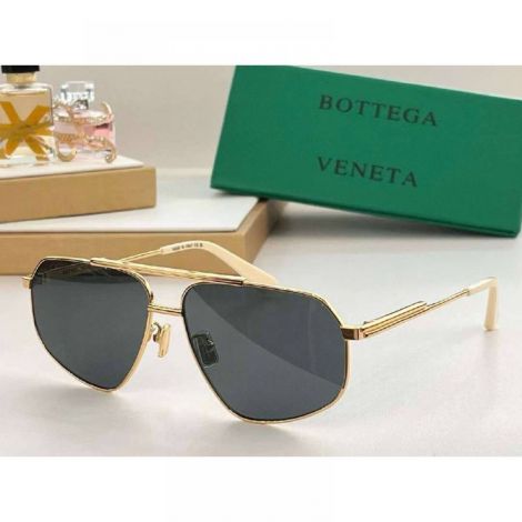 Bottega Veneta Gözlük Güneş Gözlüğü Gold - Bottega Veneta Gozluk Bottega Veneta Gunes Gozlugu Bottega Veneta Sunglasses 1 Gold