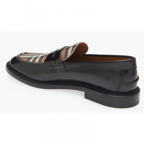 Burberry Ayakkabı Croftwood Check Loafer  Siyah - Burberry Erkek Ayakkabi Burberry Ayakkabi Burberry Men Shoes Burberry Croftwood Check Loafer Siyah