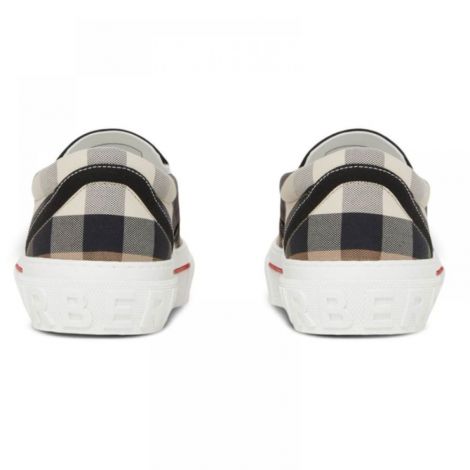 Burberry Ayakkabı Exaggerared Check Bej - Burberry Erkek Ayakkabi Burberry Ayakkabi Burberry Men Shoes Burberry Exaggerared Check Slip On Bej