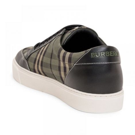 Burberry Ayakkabı New Salmond Check Sneaker Yeşil - Burberry Erkek Ayakkabi Burberry Ayakkabi Burberry Men Shoes Burberry New Salmond Check Sneaker Yesil