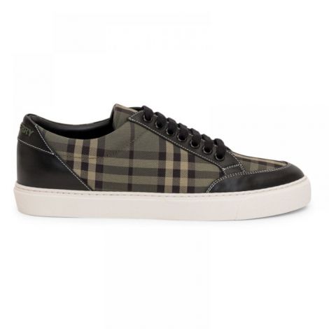 Burberry Ayakkabı New Salmond Check Sneaker Yeşil - Burberry Erkek Ayakkabi Burberry Ayakkabi Burberry Men Shoes Burberry New Salmond Check Sneaker Yesil