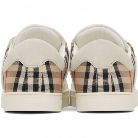 Burberry Ayakkabı Vintage Check Beyaz - Burberry Erkek Ayakkabi Burberry Ayakkabi Burberry Men Shoes Burberry Vintage Check Sneakers Beyaz