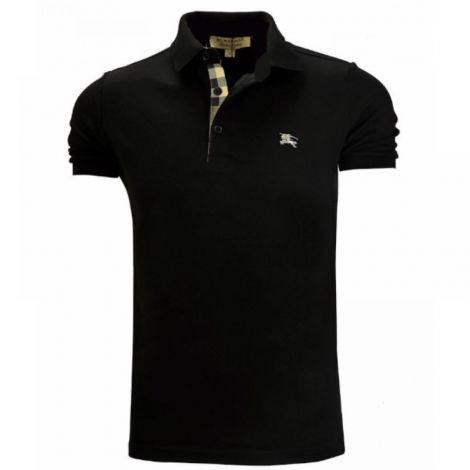 Burberry Tişört Polo Yaka Siyah - Burberry Men T Shirt Burberry Erkek Tisort Burberry Tisort Burberry Polo Yaka Tisort Siyah