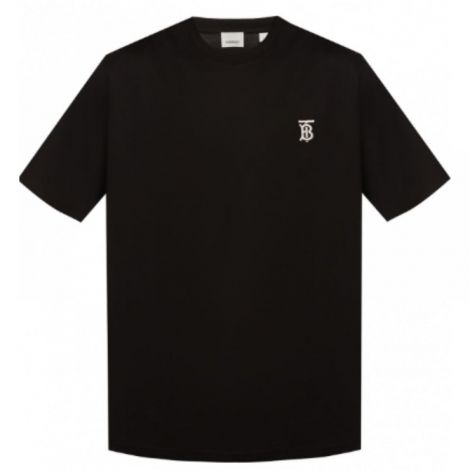 Burberry Tişört TB Logo Monogram Siyah - Burberry Tb Logo Monogram T Shirt Burberry Erkek Tisort Burberry Tisort Siyah