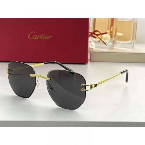Cartier Gözlük Güneş Gözlüğü Siyah - Cartier Sunglasses Cartier Gunes Gozlugu Cartier Gozluk Siyah 1