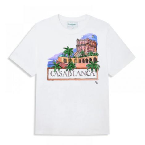 Casablanca Tişört Amour Maroc Beyaz - Casablanca Amour Maroc Printed T Shirt Casablanca Erkek Tisort Casablanca Tisort Beyaz