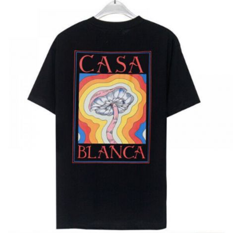 Casablanca Tişört Mushroom Printed Siyah - Casablanca Mushroom Erkek Tisort Casablanca T Shirt Siyah