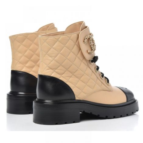 Chanel Combat Bot Bej - Chanel Kadin Bot Chanel Bot Chanel Women Boots Chanel Combat Bot Kadin Bej