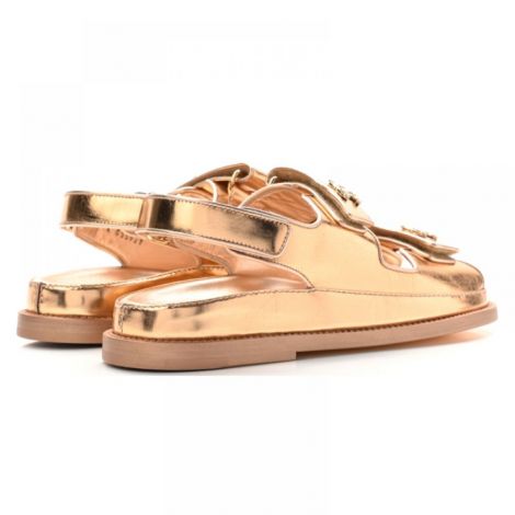 Chanel Sandalet Dad Metalik Gold - Chanel Kadin Sandalet Chanel Sandalet Chanel Women Sandals Chanel Dad Sandals Metalik Gold