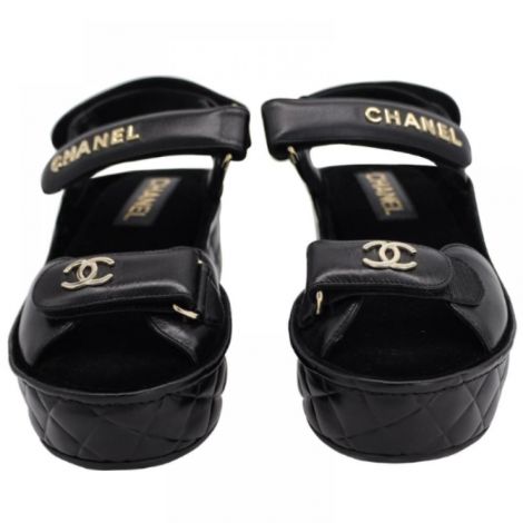 Chanel Platform Sandalet Siyah - Chanel Kadin Sandalet Chanel Sandalet Chanel Women Sandals Chanel Platform Sandalet Siyah