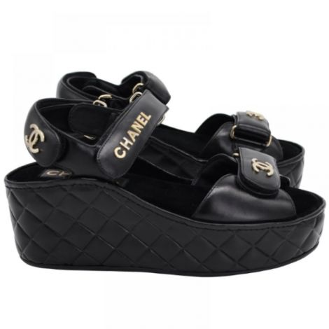 Chanel Platform Sandalet Siyah - Chanel Kadin Sandalet Chanel Sandalet Chanel Women Sandals Chanel Platform Sandalet Siyah