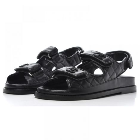 Chanel Cırt Cırtlı Dad Sandalet Siyah - Chanel Kadin Sandalet Chanel Sandalet Chanel Women Sandals Chanel Velcro Dad Sandals Black Chanel Kadin Cirt Cirtli Sandalet Siyah