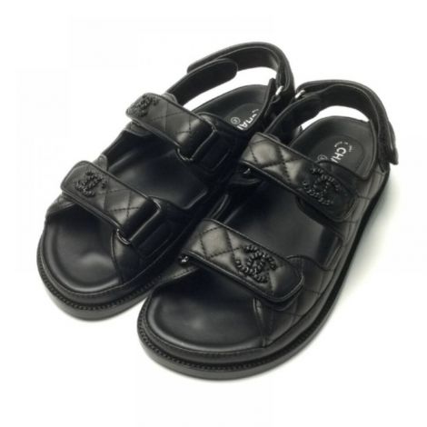 Chanel Cırt Cırtlı Dad Sandalet Siyah - Chanel Kadin Sandalet Chanel Sandalet Chanel Women Sandals Chanel Velcro Dad Sandals Black Chanel Kadin Cirt Cirtli Sandalet Siyah