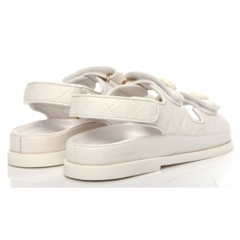 Chanel Sandalet Velcro Dad Beyaz - Chanel Kadin Sandalet Chanel Sandalet Chanel Women Sandals Chanel Velcro Dad Sandals White Beyaz