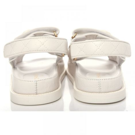 Chanel Sandalet Velcro Dad Beyaz - Chanel Kadin Sandalet Chanel Sandalet Chanel Women Sandals Chanel Velcro Dad Sandals White Beyaz