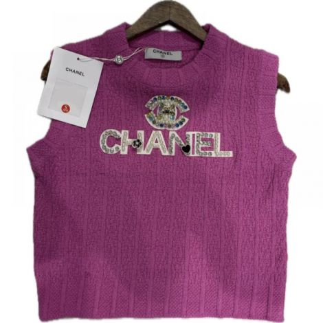 Chanel Tişört Mor - Chanel Kadin Tisort Chanel Tisort Chanel Woman T Shirt 9904 Pembe