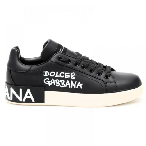 Dolce Gabbana Ayakkabı Logo Print Siyah - Dolce Gabbana Erkek Ayakkabi Dolce Gabbana Ayakkabi Dolce Gabbana Snerakers Dolce Gabbana Men Shoes Dolce Gabbana Logo Print Sneakers Siyah