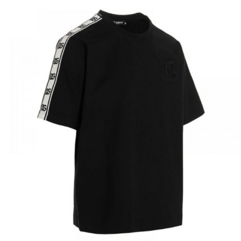 Dolce Gabbana Tişört DG Logo Siyah - Dolce Gabbana Erkek Tisort Dolce Gabbana Tisort Dolce Gabbana Men T Shirt Dolce Gabbana T Shirt Dolce Gabbana Profondo Sud T Shirt Siyah