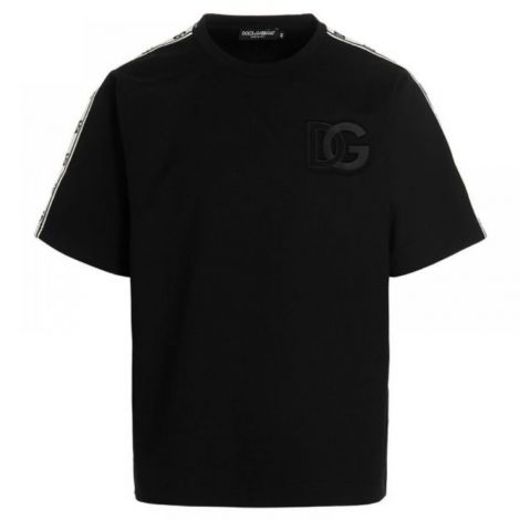 Dolce Gabbana Tişört DG Logo Siyah - Dolce Gabbana Erkek Tisort Dolce Gabbana Tisort Dolce Gabbana Men T Shirt Dolce Gabbana T Shirt Dolce Gabbana Profondo Sud T Shirt Siyah