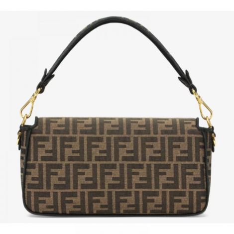 Fendi Çanta Baguette FF Jacquard Kahverengi - Fendi Kadin Canta Fendi Canta Fendi Baguette FF Jacquard Kahverengi