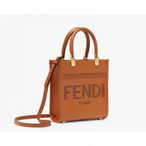 Fendi Çanta Sunshine Shopper Kahverengi - Fendi Kadin Canta Fendi Canta Fendi Sunshine Shopper Kahverengi