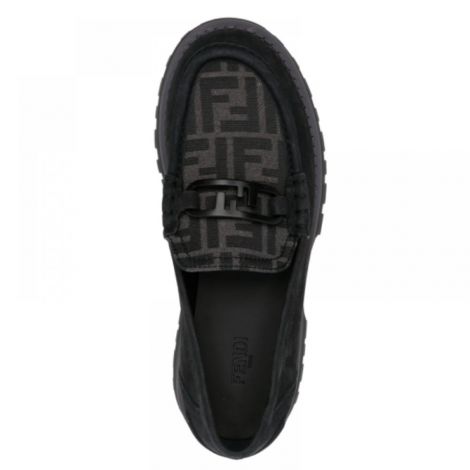 Fendi Ayakkabı Logo Baskılı Loafer Siyah - Fendi Erkek Ayakkabi Fendi Ayakkabi Fendi Men Loafer Fendi Loafer Fendi Logo Print Loafers Siyah