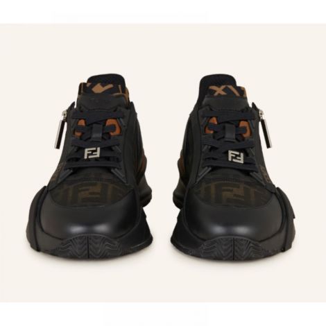 Fendi Ayakkabı Flow Kahverengi-Siyah - Fendi Erkek Ayakkabi Fendi Ayakkabi Fendi Men Shoes Fendi Men Sneakers Fendi Flow Sneakers Kahverengi Siyah