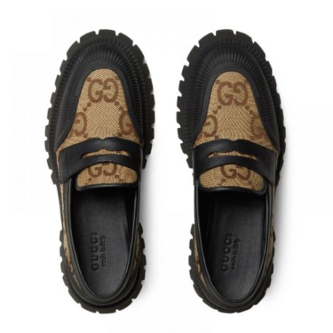 Gucci Ayakkabı GG Canvas Loafers Bej - Gucci Ayakkabi Gucci Erkek Ayakkabi Gucci Men Shoes Gucci Shoes Gucci GG Canvas Loafers Bej