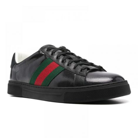 Gucci Ayakkabı Ace GG Siyah - Gucci Erkek Ayakkabi Gucci Erkek Sneaker Gucci Sneaker Gucci Ayakkabi Gucci Men Shoes Gucci Ace GG Sneaker Siyah