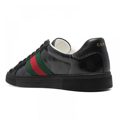 Gucci Ayakkabı Ace GG Siyah - Gucci Erkek Ayakkabi Gucci Erkek Sneaker Gucci Sneaker Gucci Ayakkabi Gucci Men Shoes Gucci Ace GG Sneaker Siyah