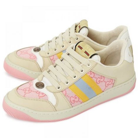 Gucci Ayakkabı Screener Pembe - Gucci Kadin Ayakkabi Gucci Ayakkabi Gucci Sneaker Gucci Women Sneakers Gucci Screener Sneakers Pembe