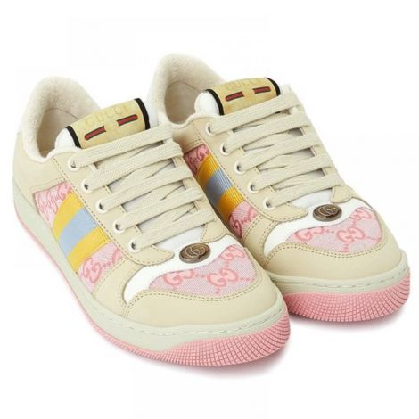 Gucci Ayakkabı Screener Pembe - Gucci Kadin Ayakkabi Gucci Ayakkabi Gucci Sneaker Gucci Women Sneakers Gucci Screener Sneakers Pembe