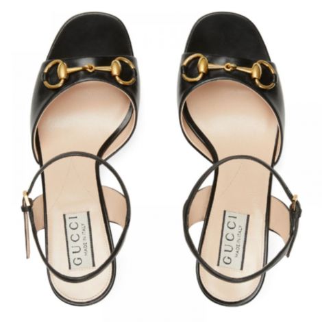 Gucci Topuklu Ayakkabı Horsebit Siyah - Gucci Kadin Ayakkabi Gucci Ayakkabi Gucci Topuklu Ayakkabi Gucci Woman Shoes Gucci Horsebit Heeled Sandals Siyah