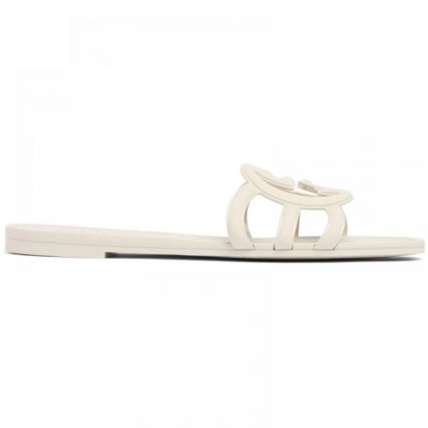 Gucci Terlik Interlocking G Beyaz - Gucci Terlik Gucci Kadin Terlik Gucci Women Slide Sandal Gucci Interlocking G Terlik Beyaz