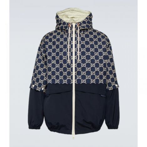 Gucci GG Convertible Jacket  Lacivert - Gucci Erkek Mont Gucci Mont Gucci GG Convertible Jacket Lacivert