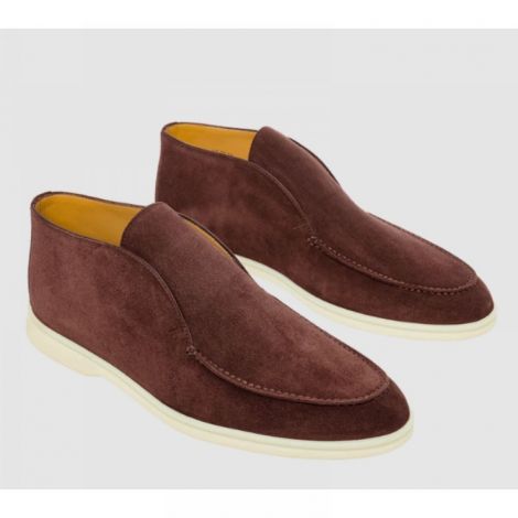 Loro Piana Ayakkabı Open Walk Chukka Kahverengi - Loro Piana Ayakkabi Loro Piana Shoes Loro Piana Bot Loro Piana Open Walk Chukka Bot Kahverengi