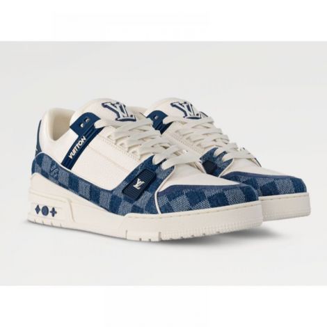 Louis Vuitton Ayakkabı Trainer Sneaker Mavi - Louis Vuitton Erkek Ayakkabi Louis Vuitton Ayakkabi Louis Vuitton Men Shoes Louis Vuitton Sneakers Louis Vuitton Trainer Sneaker Mavi