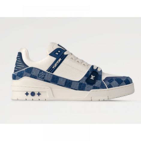 Louis Vuitton Ayakkabı Trainer Sneaker Mavi - Louis Vuitton Erkek Ayakkabi Louis Vuitton Ayakkabi Louis Vuitton Men Shoes Louis Vuitton Sneakers Louis Vuitton Trainer Sneaker Mavi