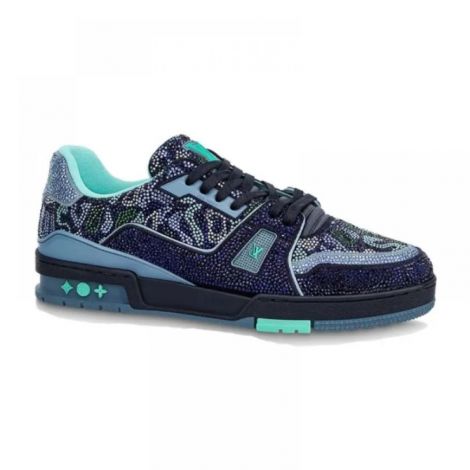 Louis Vuitton Ayakkabı Trainer Sneaker Crystal Lacivert - Louis Vuitton Erkek Ayakkabi Louis Vuitton Erkek Sneaker Louis Vuitton Men Shoes Louis Vuitton Shoes Louis Vuitton Trainer Sneaker Crystal Lacivert