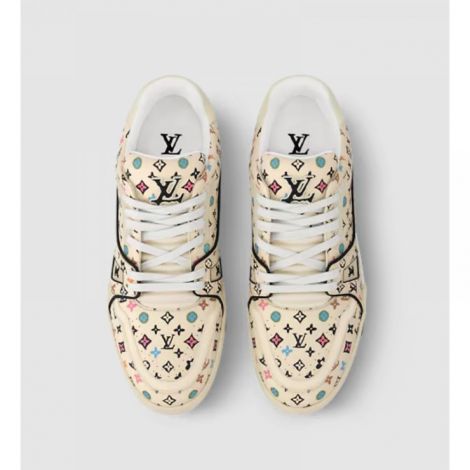 Louis Vuitton Ayakkabı Trainer Sneaker Bej - Louis Vuitton Kadin Ayakkabi Louis Vuitton Kadin Sneaker Louis Vuitton Ayakkabi Louis Vuitton Sneaker Louis Vuitton Women Shoes Louis Vuitton Trainer Sneaker Bej