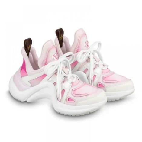 Louis Vuitton Ayakkabı Archlight  Beyaz / Pembe - Louis Vuitton Kadin Ayakkabi Louis Vuitton Women Shoes Louis Vuitton Kadin Sneaker Louis Vuitton Archlight Sneaker Beyaz Pembe