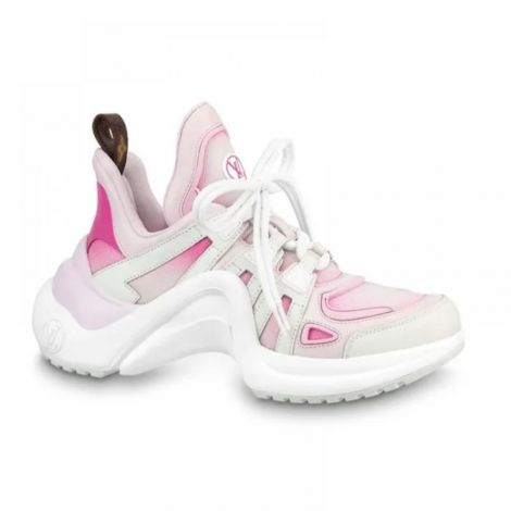 Louis Vuitton Ayakkabı Archlight  Beyaz / Pembe - Louis Vuitton Kadin Ayakkabi Louis Vuitton Women Shoes Louis Vuitton Kadin Sneaker Louis Vuitton Archlight Sneaker Beyaz Pembe