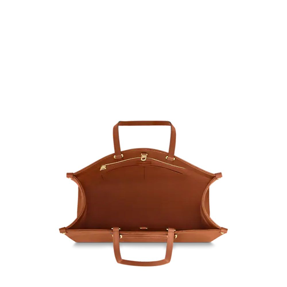 Louis Vuitton On The Go GM Monogram Empreinte Leather in Cognac