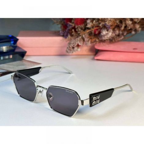 Miu Miu Gözlük Metal  Siyah - Miu Miu Gozluk Miu Miu Gunes Gozlugu Miu Miu Sunglasses Metal Siyah